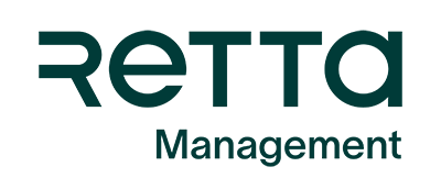 Retta management logo tummanvihreä